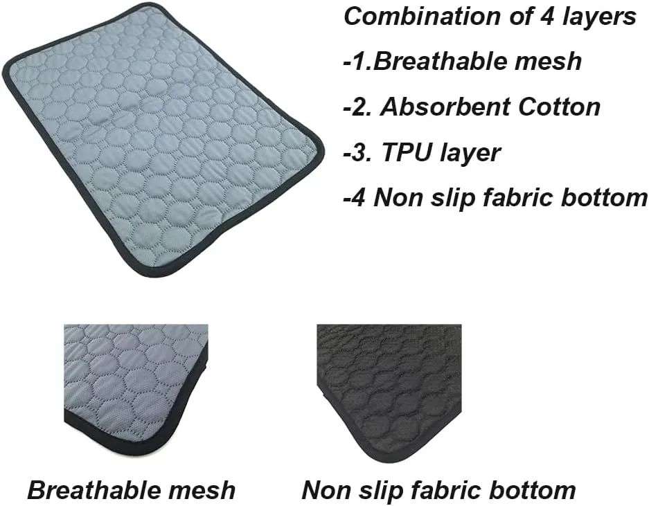 2 Pack Guinea Pig Cage Liners, Washable Guinea Pig Pee Pads Reusable Absorbent Bedding Non Slip Pads for Small Animals Hamsters Chinchillas Rats (17.3 " 23.2")