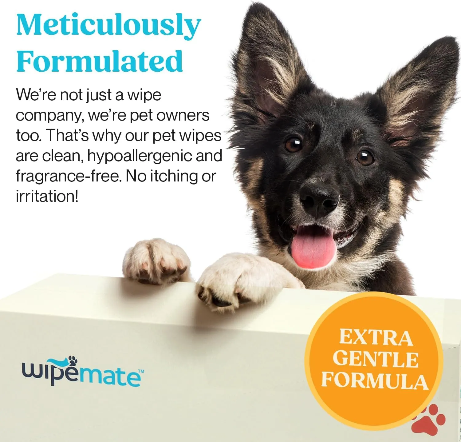 400ct Premium Dog & Cat Pet Wipes for Small/Medium Size Pets Cleans Pet Paws Ears Fur Butt & Anal Gland No-Rinse Solution Gentle Deodorizing Hypoallergenic - Unscented