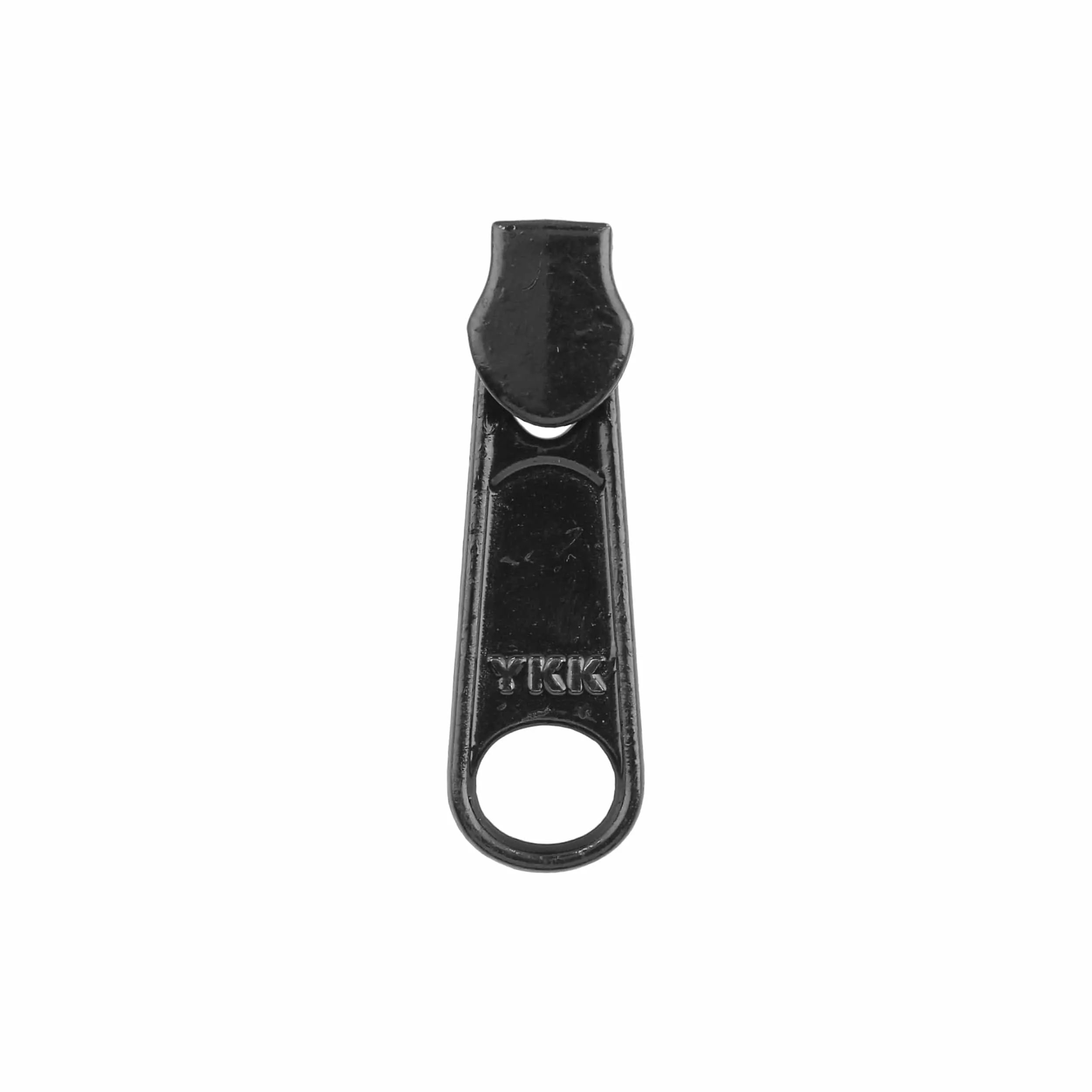 #4.5 Black, Coil, YKK Long Tab Semi-Swivel Slider, Zinc Alloy, #4.5C-1-BLK