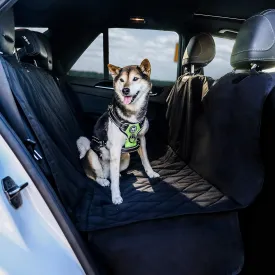 BarksBar Pet Car Seat Cover with Seat Anchors for Cars, Trucks and SUV's, Water Proof and Non-Slip Backing Regular, Black