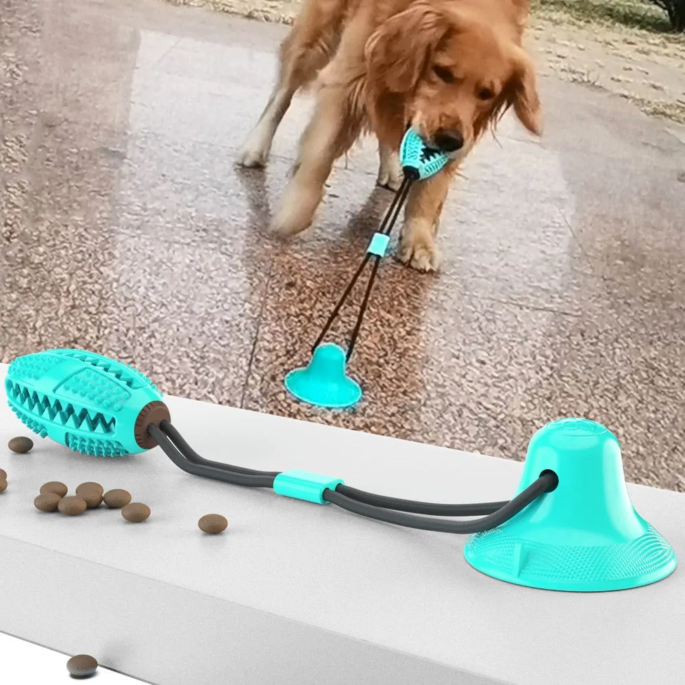 Best Dog Toys Silicone Suction Cup Tug Interactive Dog Ball Chew Bite