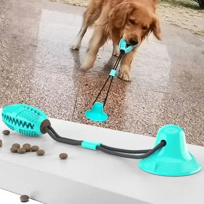 Best Dog Toys Silicone Suction Cup Tug Interactive Dog Ball Chew Bite