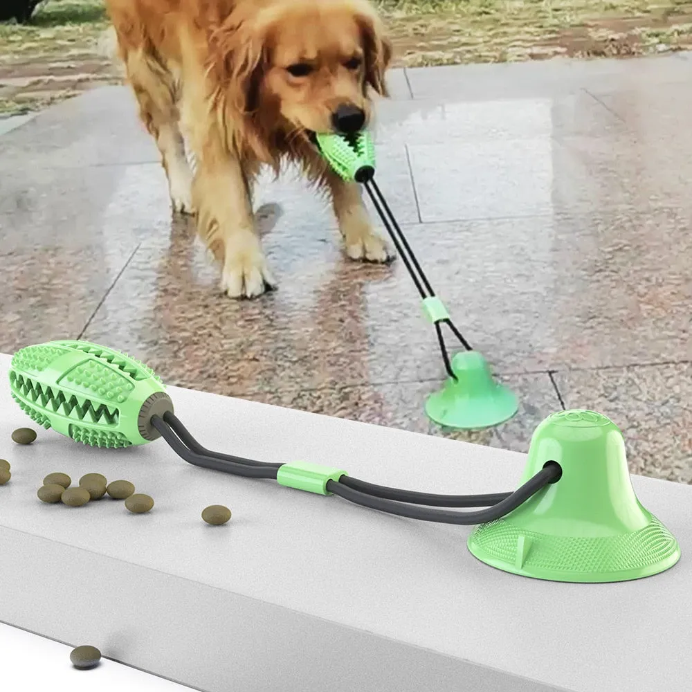 Best Dog Toys Silicone Suction Cup Tug Interactive Dog Ball Chew Bite