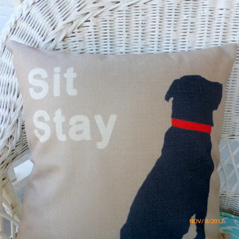 Black Lab Pillow Cover, Dog Pillow cover, gift for him