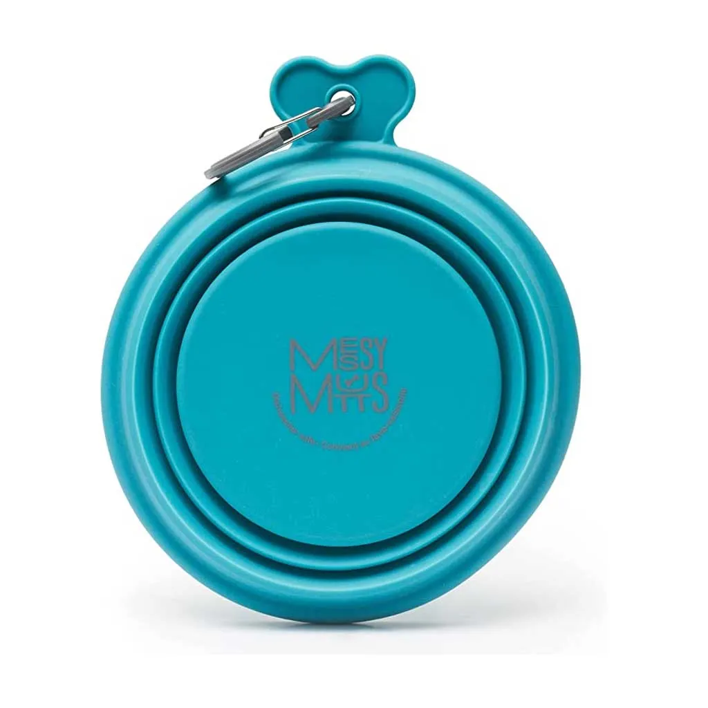Blue Silicone Collapsible Bowl
