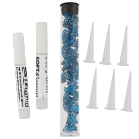 Blue Sparkle Feline Large Nail Caps by Soft Claws