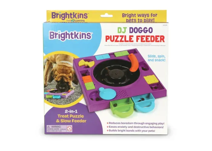 Brightkins DJ Doggo Puzzle Feeder Dog Toy