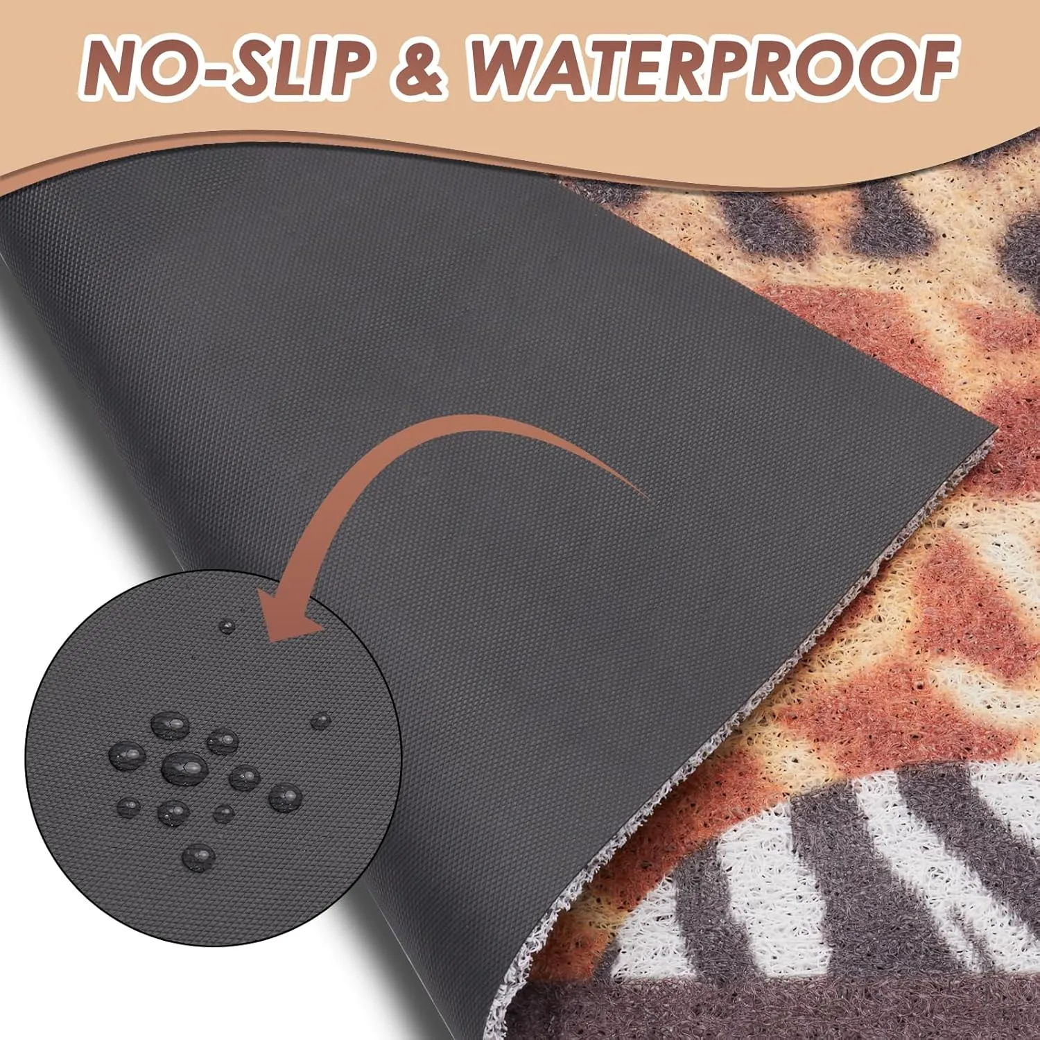 Cat Litter Mat Kitty Litter Trapping Mat 24x16, Traps Mess from Litter Box, Soft on Paws, Easy Clean, Anti Slip, Pet Accessories Rug - Splicing Pattern