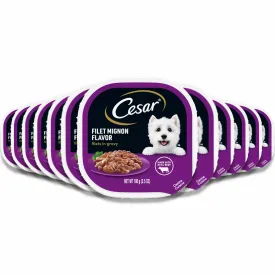 Cesar - Filets in Gravy Filet Mignon Beef Flavor Adult Wet Dog Food - 3.5 Oz - 24 Pack