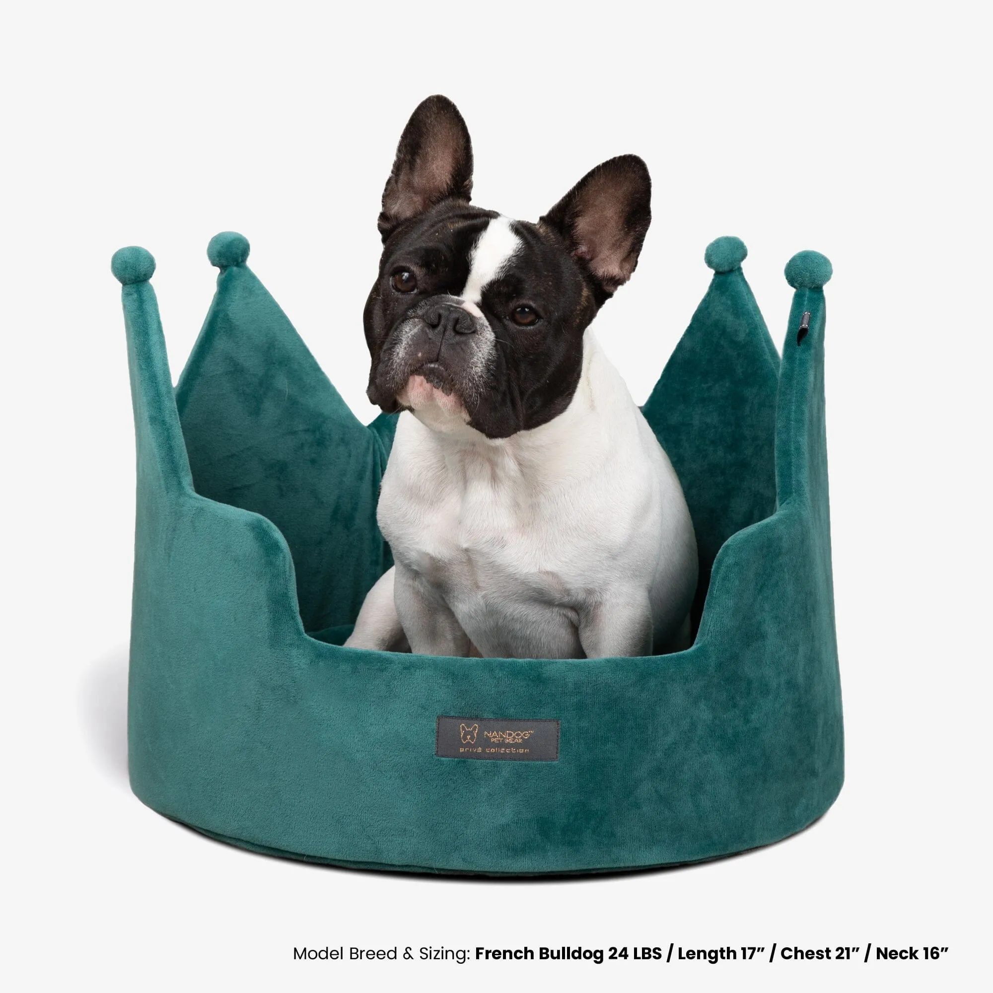 Crown Dog & Cat Fun Bed Cloud Prive Collection - Royal Green