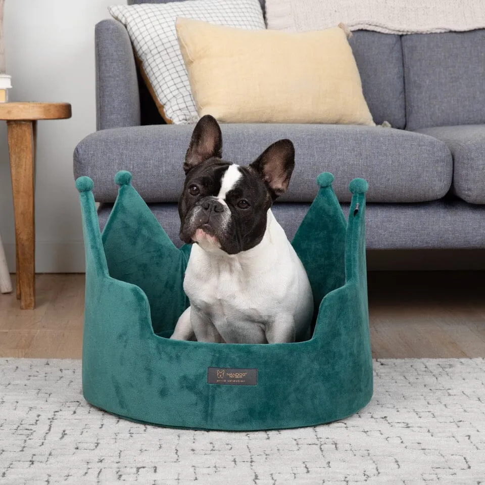 Crown Dog & Cat Fun Bed Cloud Prive Collection - Royal Green