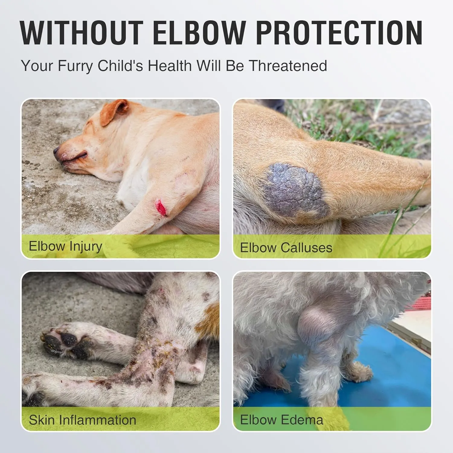 Dog Elbow Brace Protector Pads for Canine Elbow and Shoulder Support Dysplasia Osteoarthritis Elbow Calluses Pressure Sores Dog Elbow Pads for Better Recovery Both Legs L