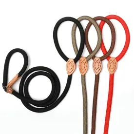 Dog Leash Slip Rope Lead Leash Heavy Duty Braided Rope Adjustable Loop