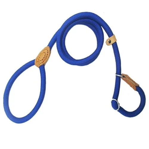 Dog Leash Slip Rope Lead Leash Heavy Duty Braided Rope Adjustable Loop