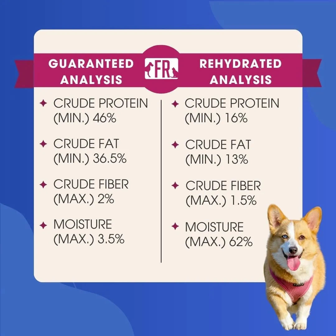 Freeze-Dried Raw Dog Food  Beef  High Protein, Grain-Free, No Fillers or Additives, Complete Meal or Mixer, Supports Healthy Digestion, Joints, and Coat  1.55 lb