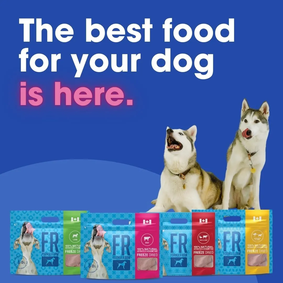 Freeze-Dried Raw Dog Food  Beef  High Protein, Grain-Free, No Fillers or Additives, Complete Meal or Mixer, Supports Healthy Digestion, Joints, and Coat  1.55 lb