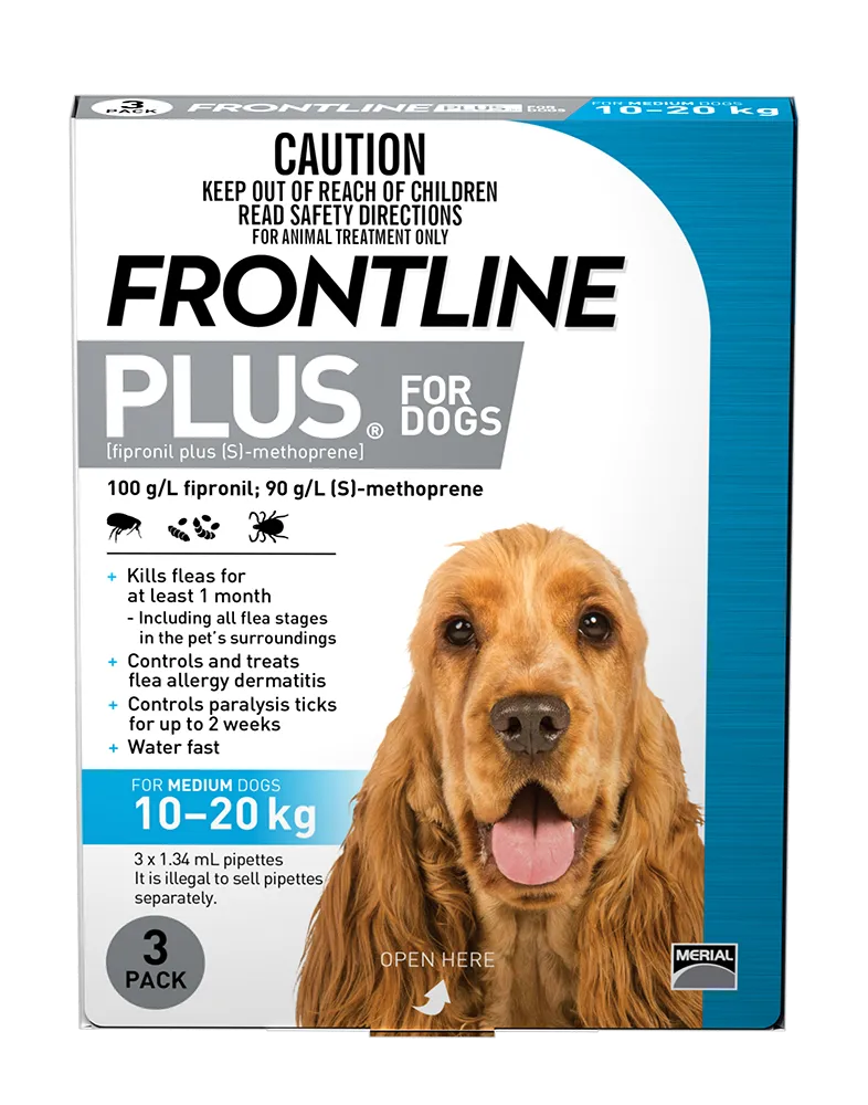 Frontline Plus - Dog 10-20kg (3pk)