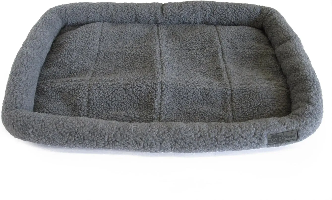 GOGO Fleece Dog Crate Pad 37" x 25" Large Gray