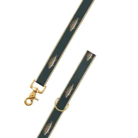 Green Redfish Motif Dog Leash