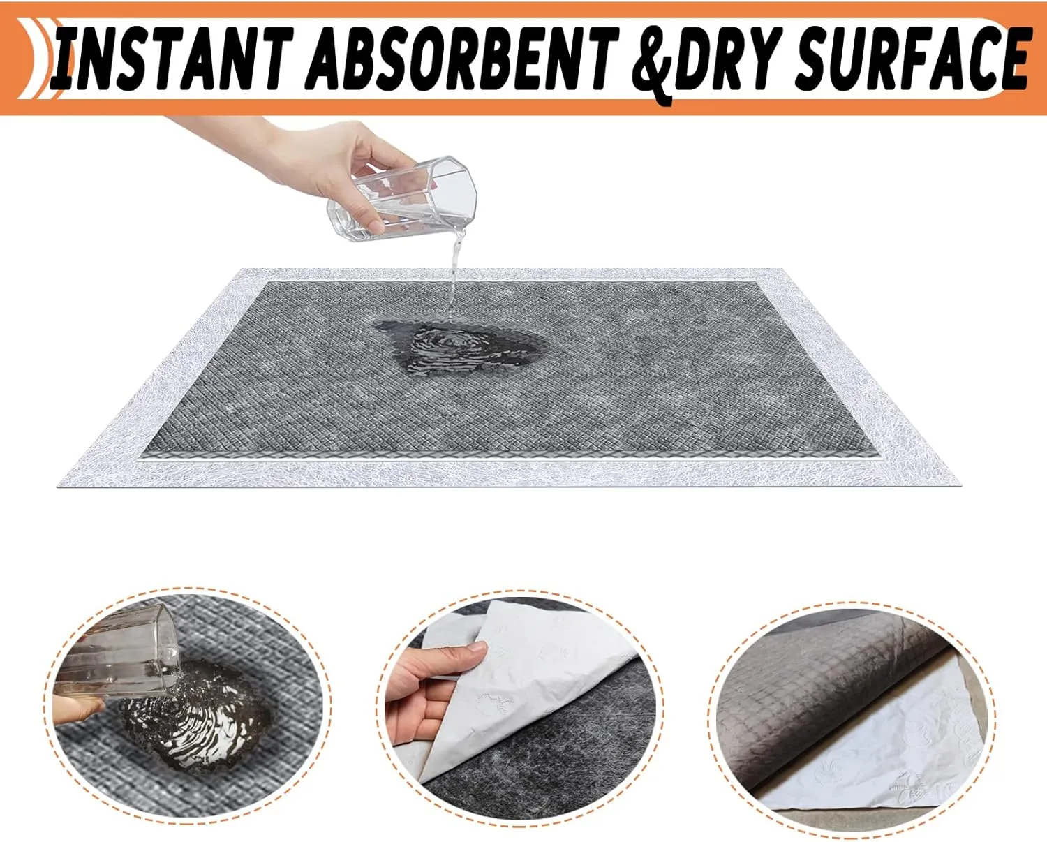 Guinea Pig Bedding, Disposable Guinea Pig Cage Liners, Charcoal Odor Controlling Absorbent Waterproof Pee Pads for Rabbits, Hamster and Other Small Animals. 18''x31'',50 Count