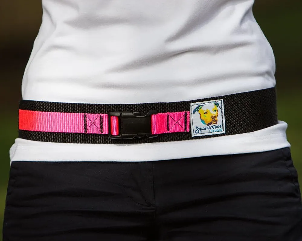 Hands Free Dog Leash Belt - Medium-Large - Neon Orange
