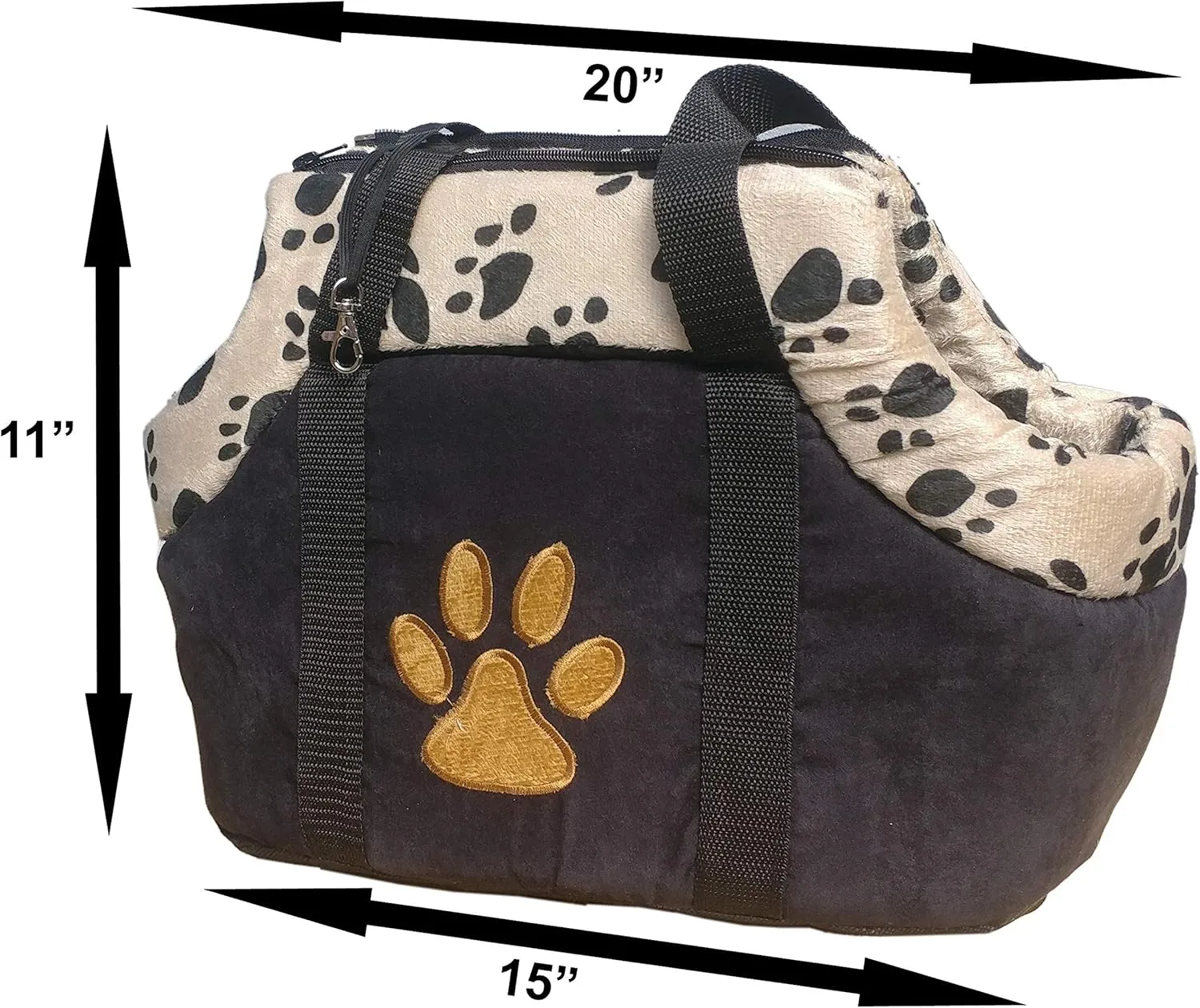 HDP Paw Style Small Pet Carrier Color:Beige Size:Medium
