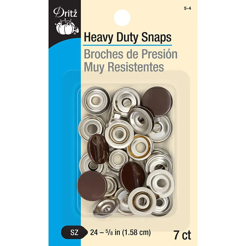 Heavy Duty Snaps - 5/8" Brown