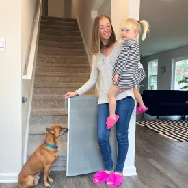 HomzAssist Retractable Baby Gates, Dog Gate or Baby Gate for Stairs, Doorways Hallways, 33" Tall, Extends to 55" Wide, comes with 4 Child Safety Locks