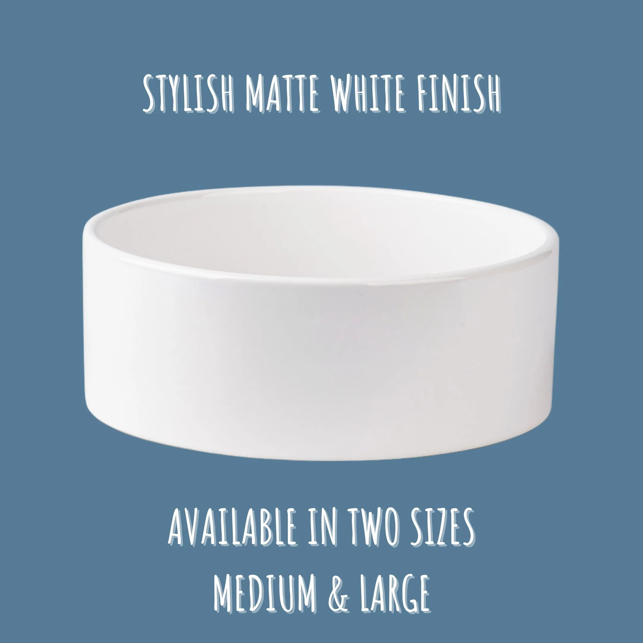 HUGO WHITE PET BOWL