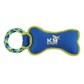 K9 Fitness Tough Nylon Bone with Rope Tug - 30.5cm