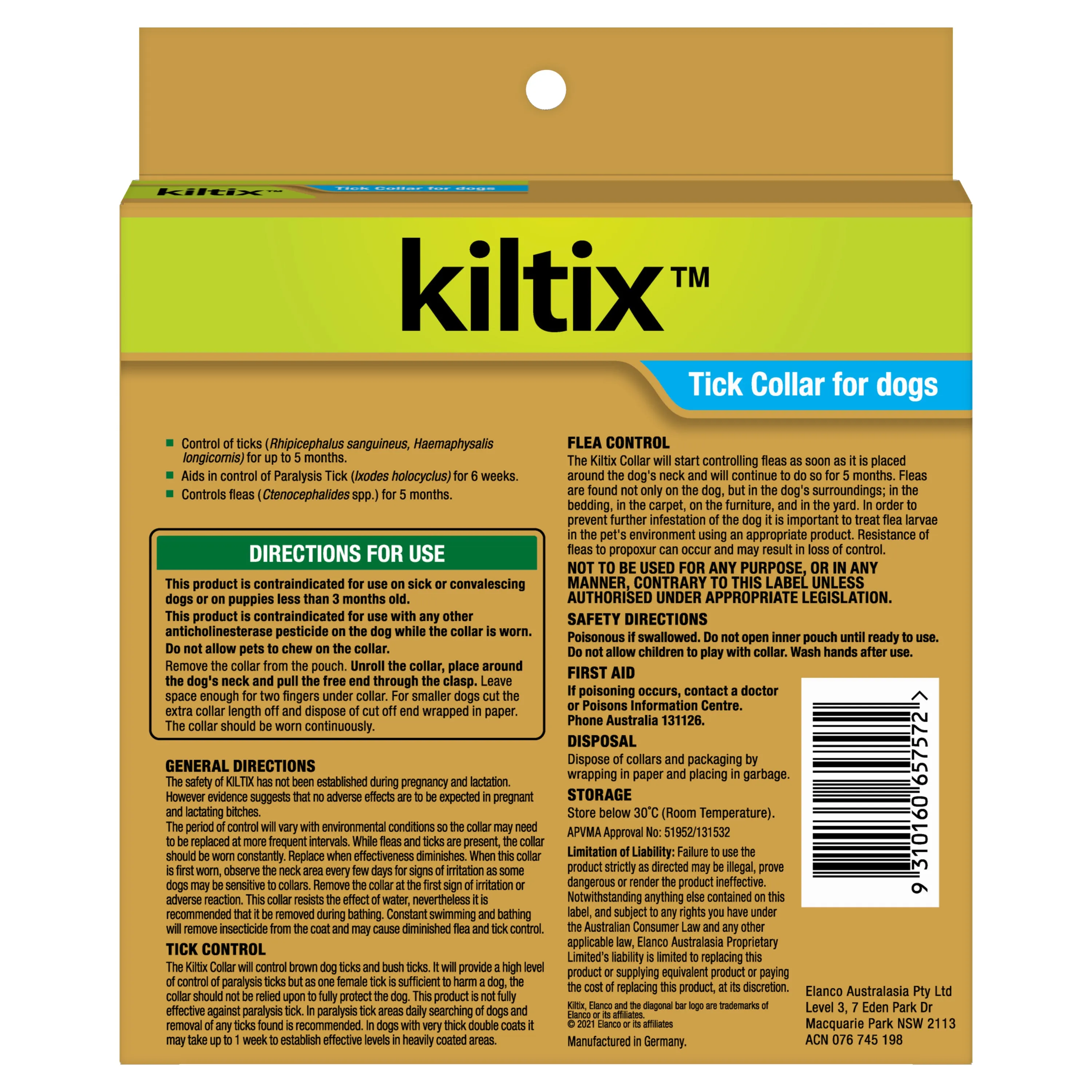 Kiltix Flea & Tick Collar for Dogs