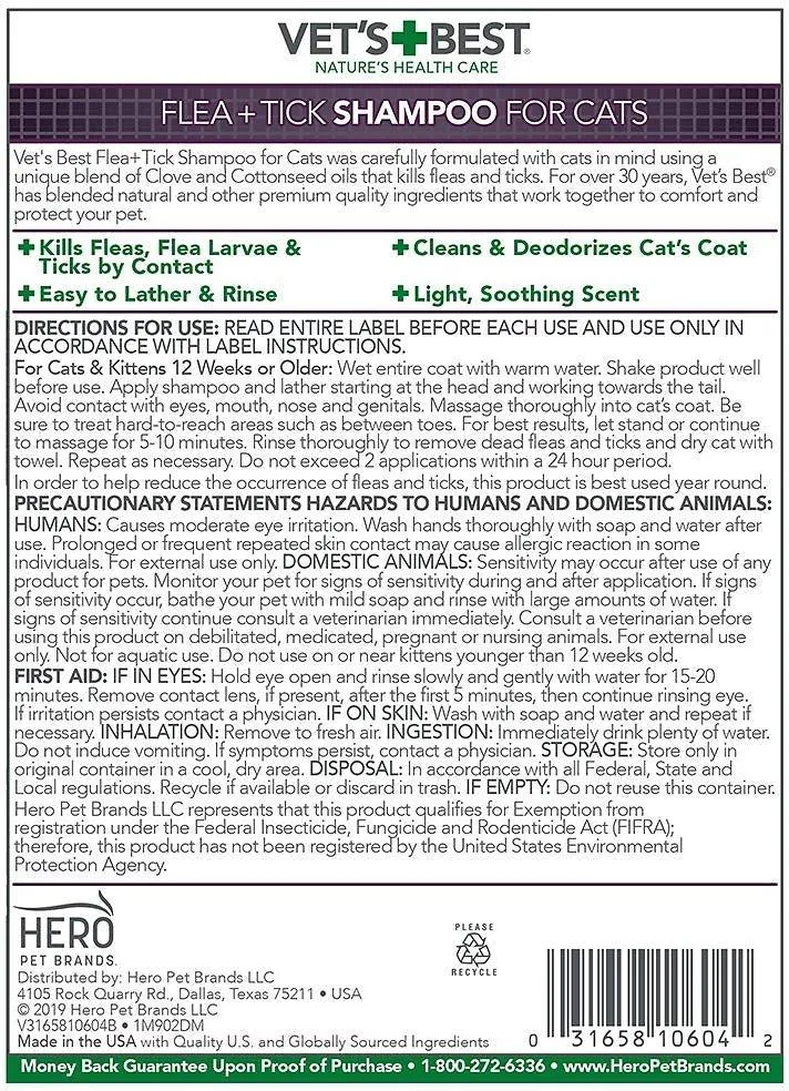 Natrual Flea   Tick Shampoo for Cats