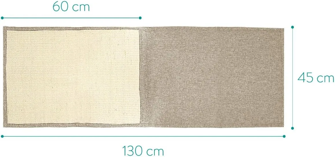 Navaris Cat Scratch Mat Sofa Protector - Natural Sisal Furniture Protector Scratching Pad for Cats - Scratch Carpet for Bed, Chair