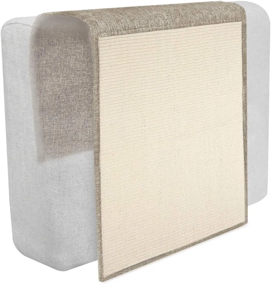 Navaris Cat Scratch Mat Sofa Protector - Natural Sisal Furniture Protector Scratching Pad for Cats - Scratch Carpet for Bed, Chair