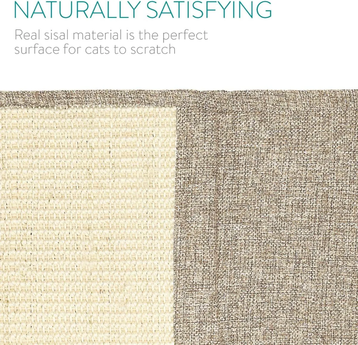 Navaris Cat Scratch Mat Sofa Protector - Natural Sisal Furniture Protector Scratching Pad for Cats - Scratch Carpet for Bed, Chair