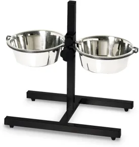 Nobby | Double Raised Dog Feeding Station Food Bar with 2 Stainless Steel Bowls