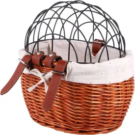 PartyKindom Bicycle Basket Bike Pets Seat Basket Dog Basket Removable Bike Basket Pet Bike Basket Bag for Cycling Bike Frame Bag Removable Bag Cycling Front Carrier Pet Carrier Bag