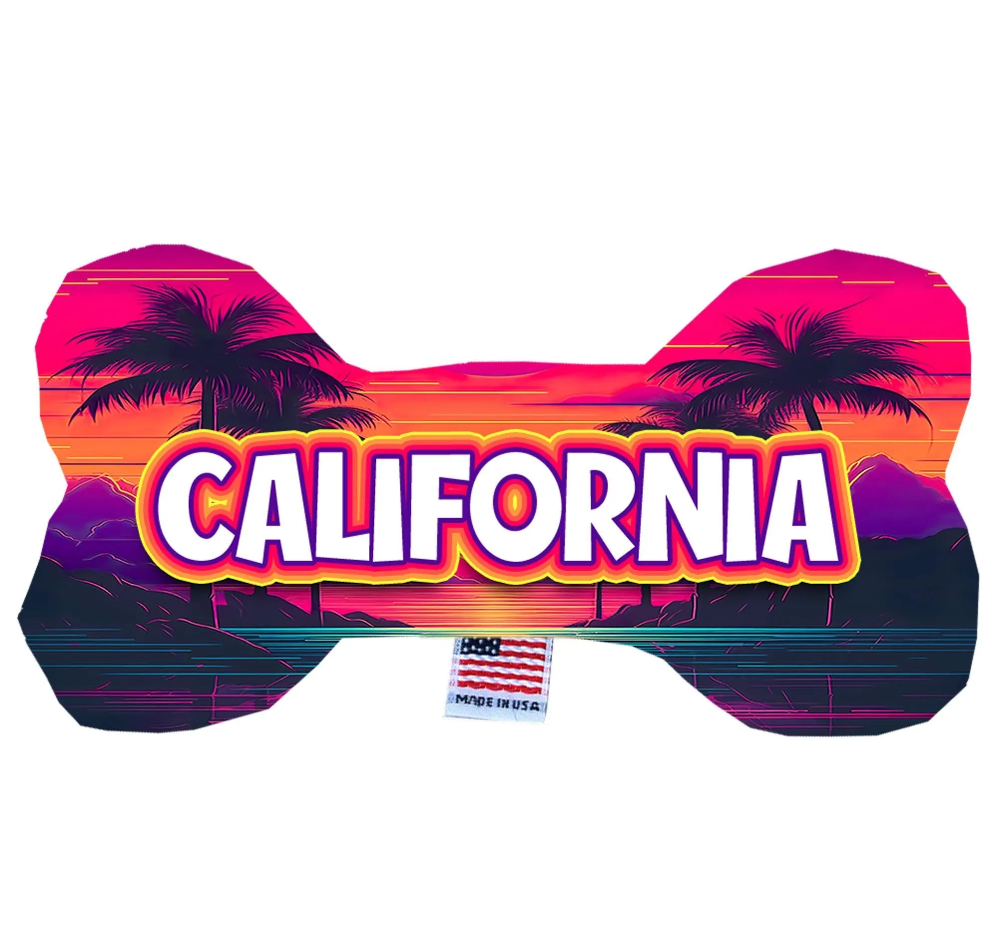 Pet & Dog Plush Bone Toys, "California Beaches" (Set 1 of 3 )