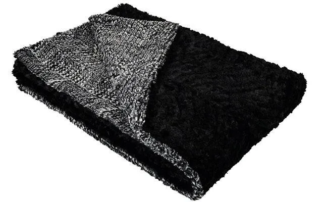 Pet / Dog Blanket - Cozy Cable in Ash Faux Fur
