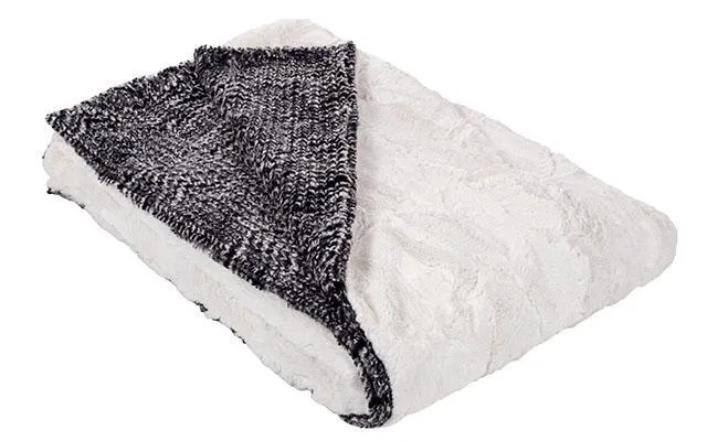 Pet / Dog Blanket - Cozy Cable in Ash Faux Fur