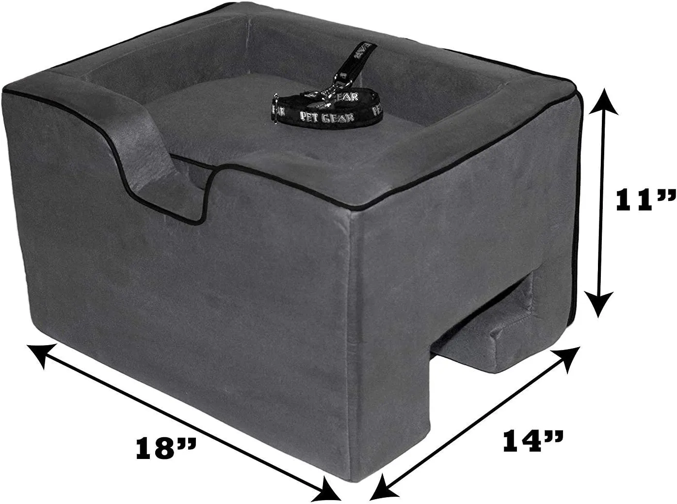 Pet Gear Lookout Booster Car Seat, Removable Comfort Pillow, Safety Tether Included, Installs in Seconds, No Tools Required, 3 Colors