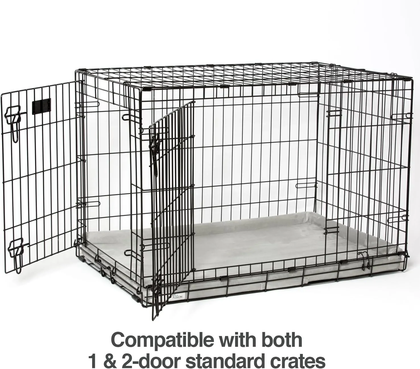 PetFusion PuppyChoice Dog Crate Bed | Durable Microsuede Cover, Solid Foam, Waterproof Liner | Removable Washable Crate Pad Cover. Replacements Covers & Blankets Also Avail | 1 Year Warr.