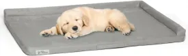 PetFusion PuppyChoice Dog Crate Bed | Durable Microsuede Cover, Solid Foam, Waterproof Liner | Removable Washable Crate Pad Cover. Replacements Covers & Blankets Also Avail | 1 Year Warr.