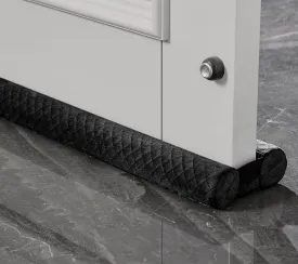 Premium Velvet Door Draft Stopper, 30'' to 36'' Adjustable Gap Filler, Double-Sided Windproof Seal, Easy Install to Block Noise, Cold Air, Light, Dust, and Drafts