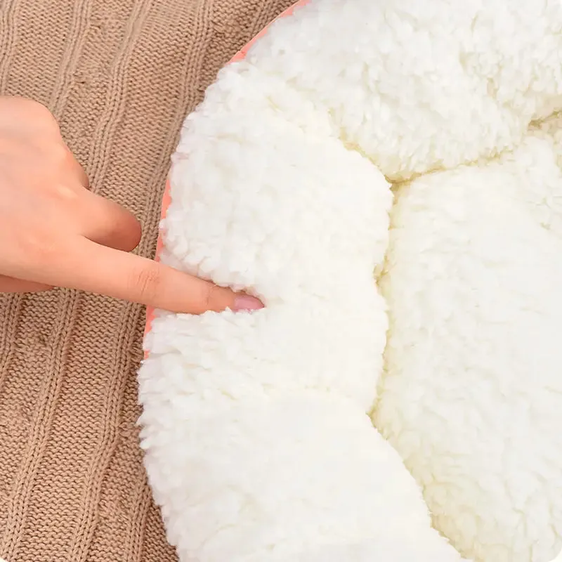 Round Plush Pet Nest Bed
