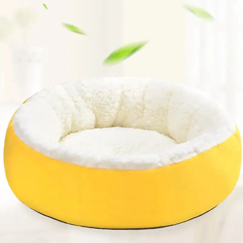Round Plush Pet Nest Bed