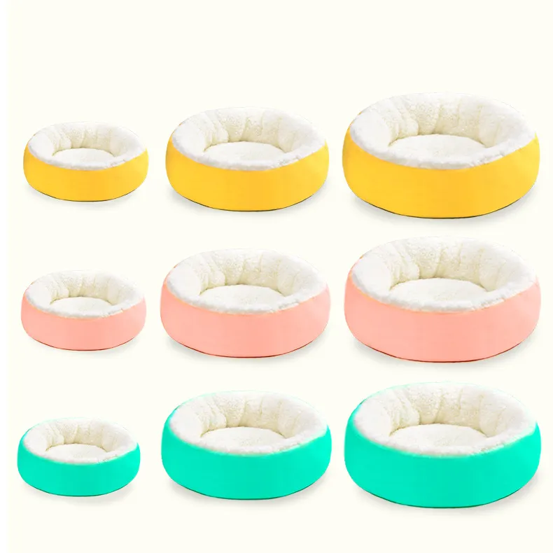Round Plush Pet Nest Bed