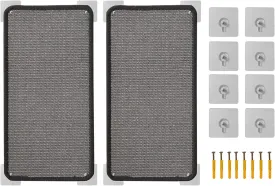 Self Adhesive Cat Scratching Mat, Cat Wall Scratcher - 2 Pack, Grey