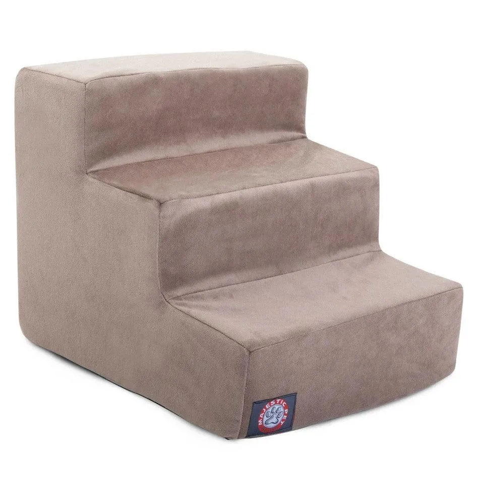 Suede 3 Step Pet Stairs (Heavy Duty)