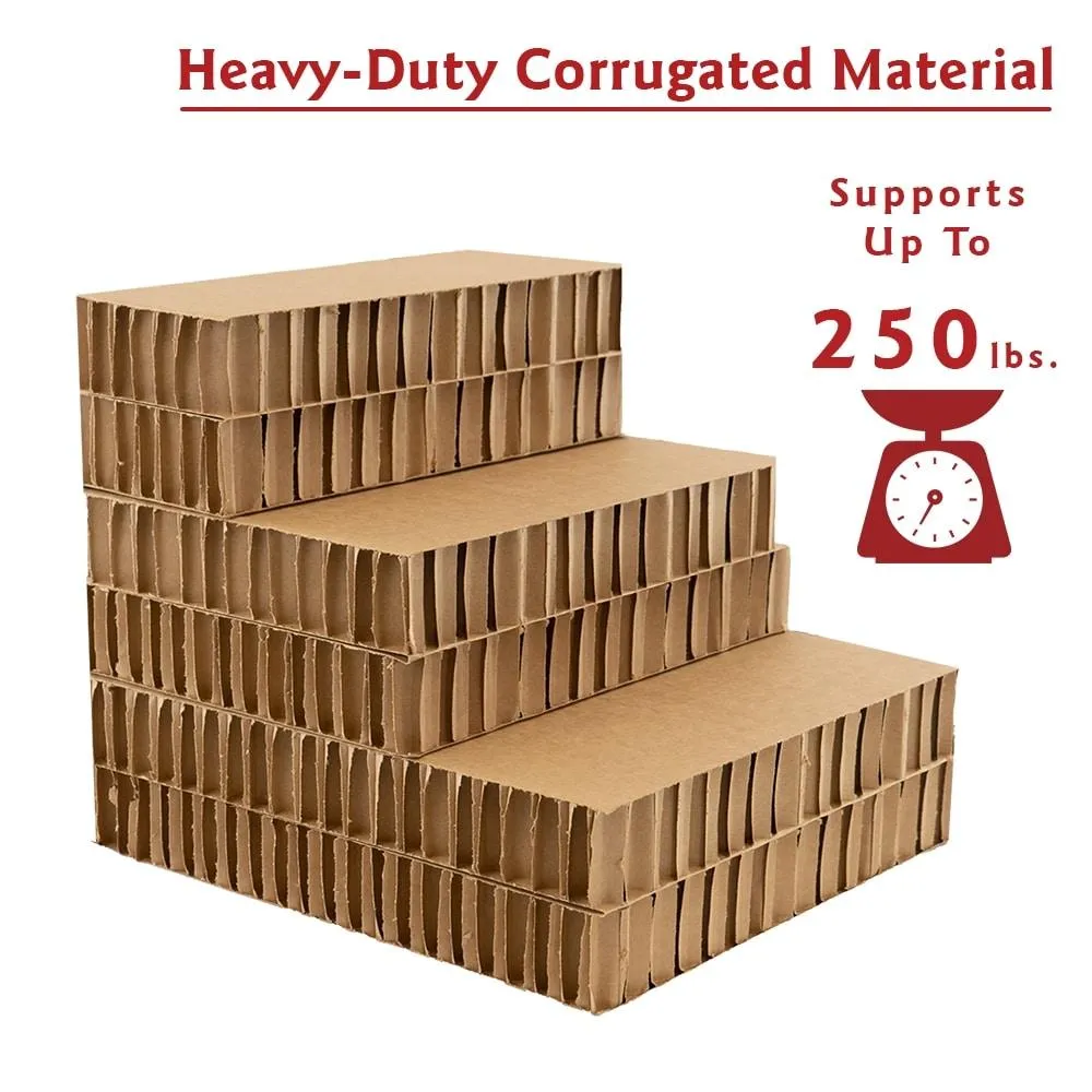 Suede 3 Step Pet Stairs (Heavy Duty)